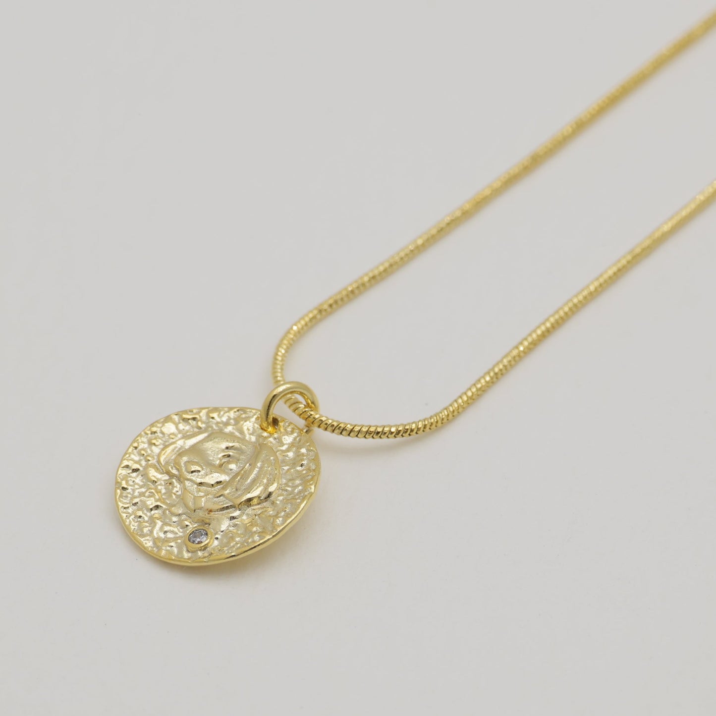 Maelis Coin Necklace Gold Vermeil by MOA - view 2