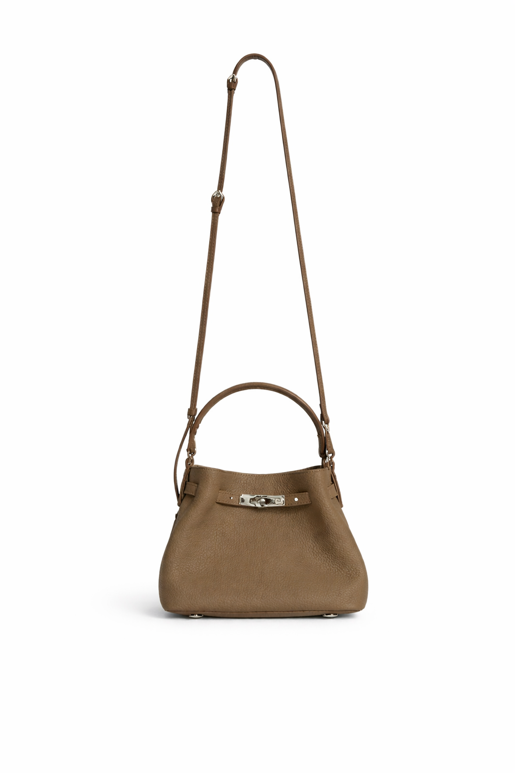 Maelis Leather Shoulder Bag Grey by MOA - view 2