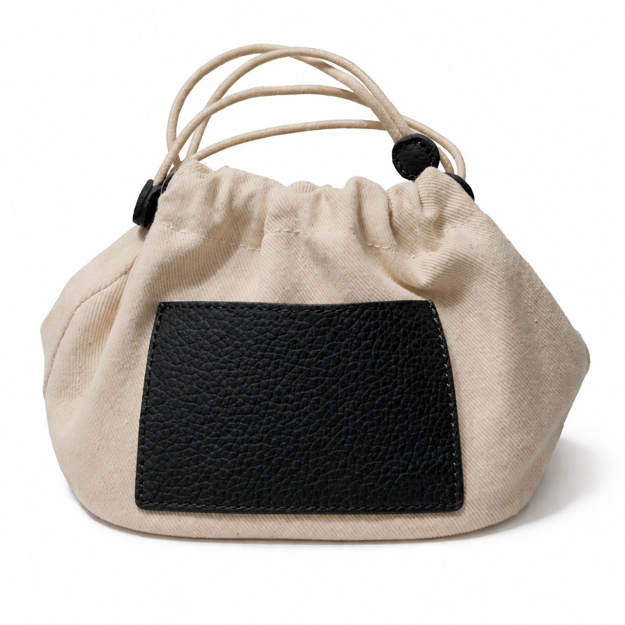 Maelis Leather Shoulder Bag in Black by MOA - view 3