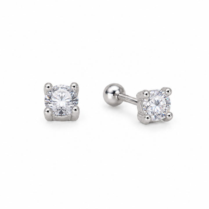 Maëlys Mini Moissanite Stud Earrings in 925 Sterling Silver