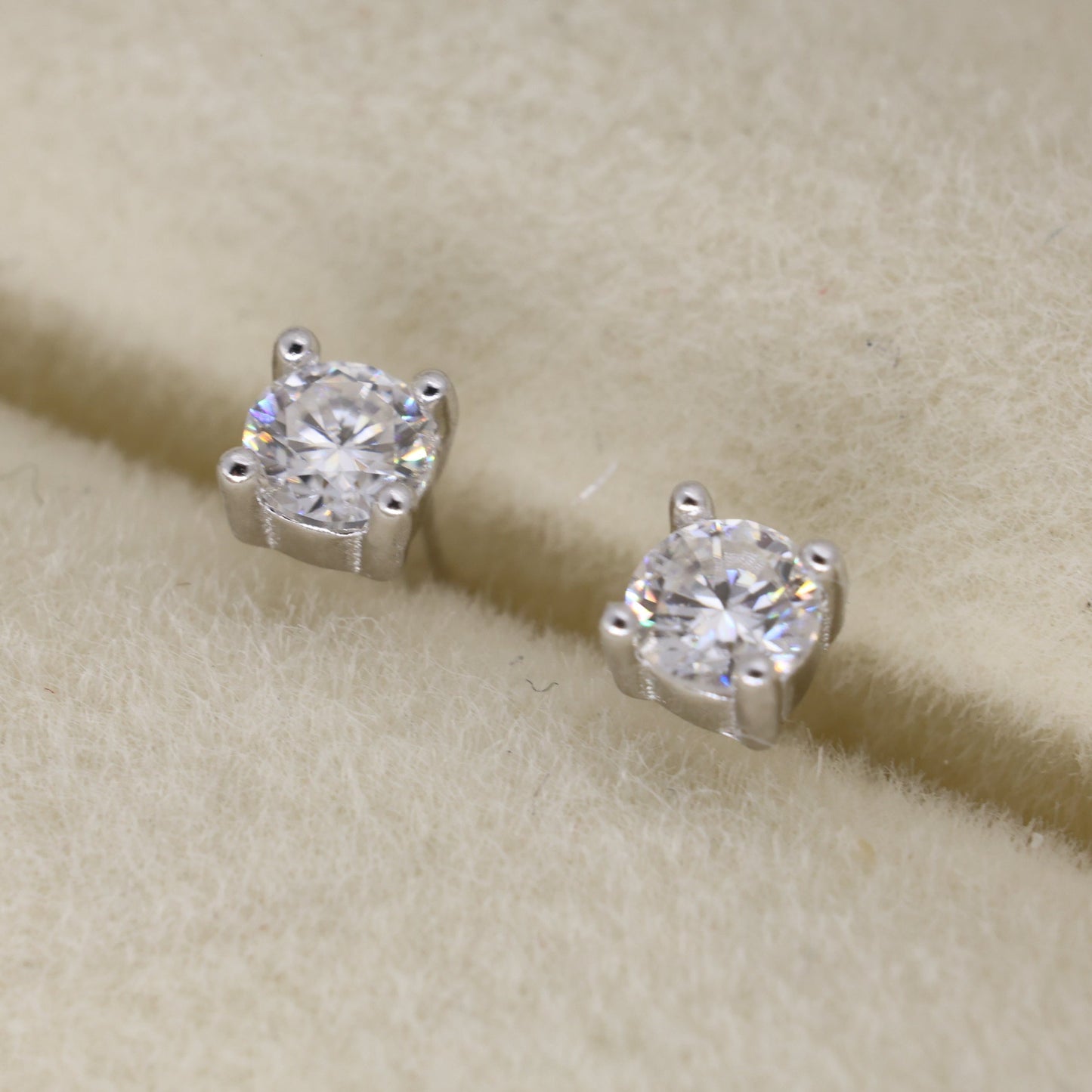 Maelys Mini Stud Earrings in 925 Sterling Silver by MOA - view 2