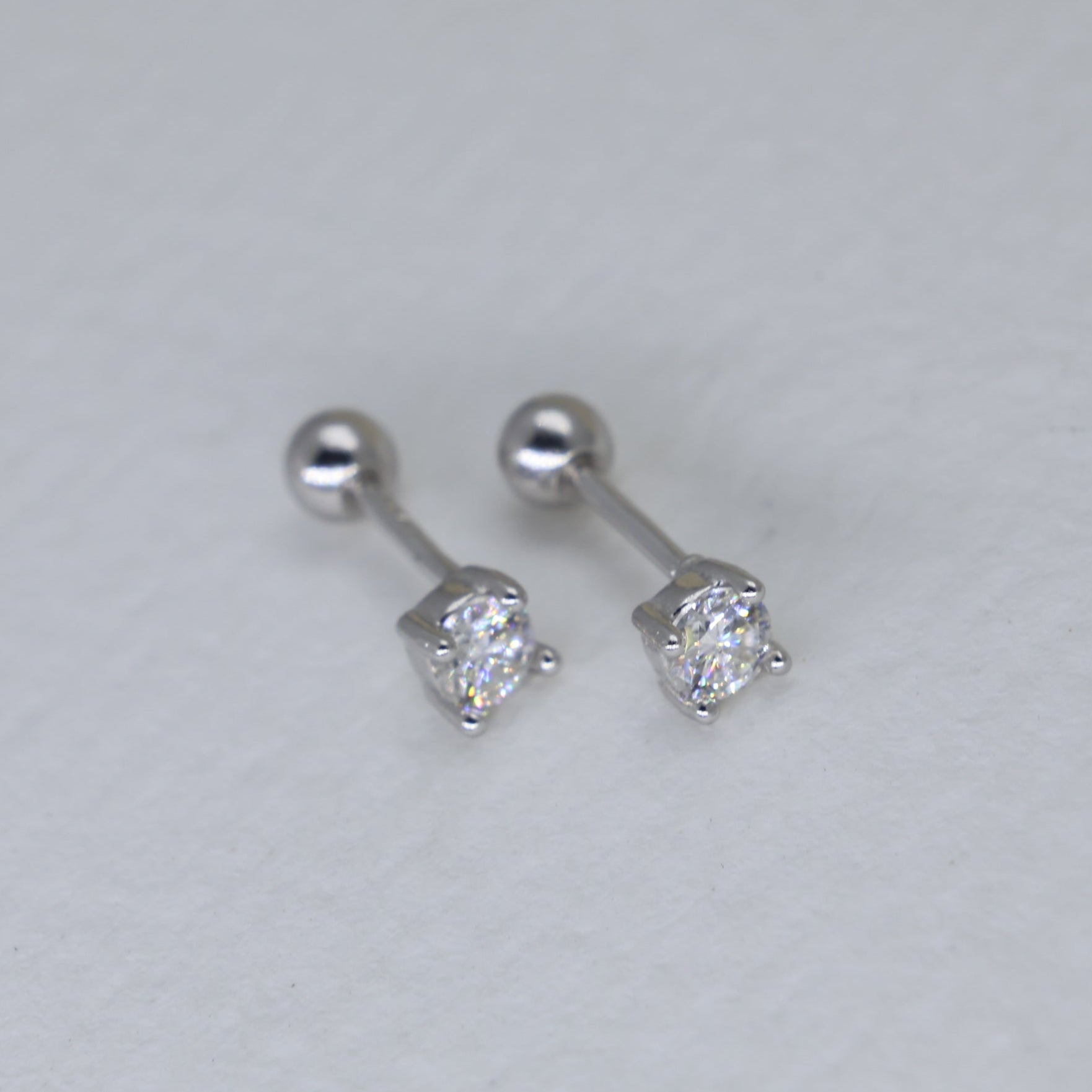 Maelys Mini Stud Earrings in 925 Sterling Silver by MOA - view 3