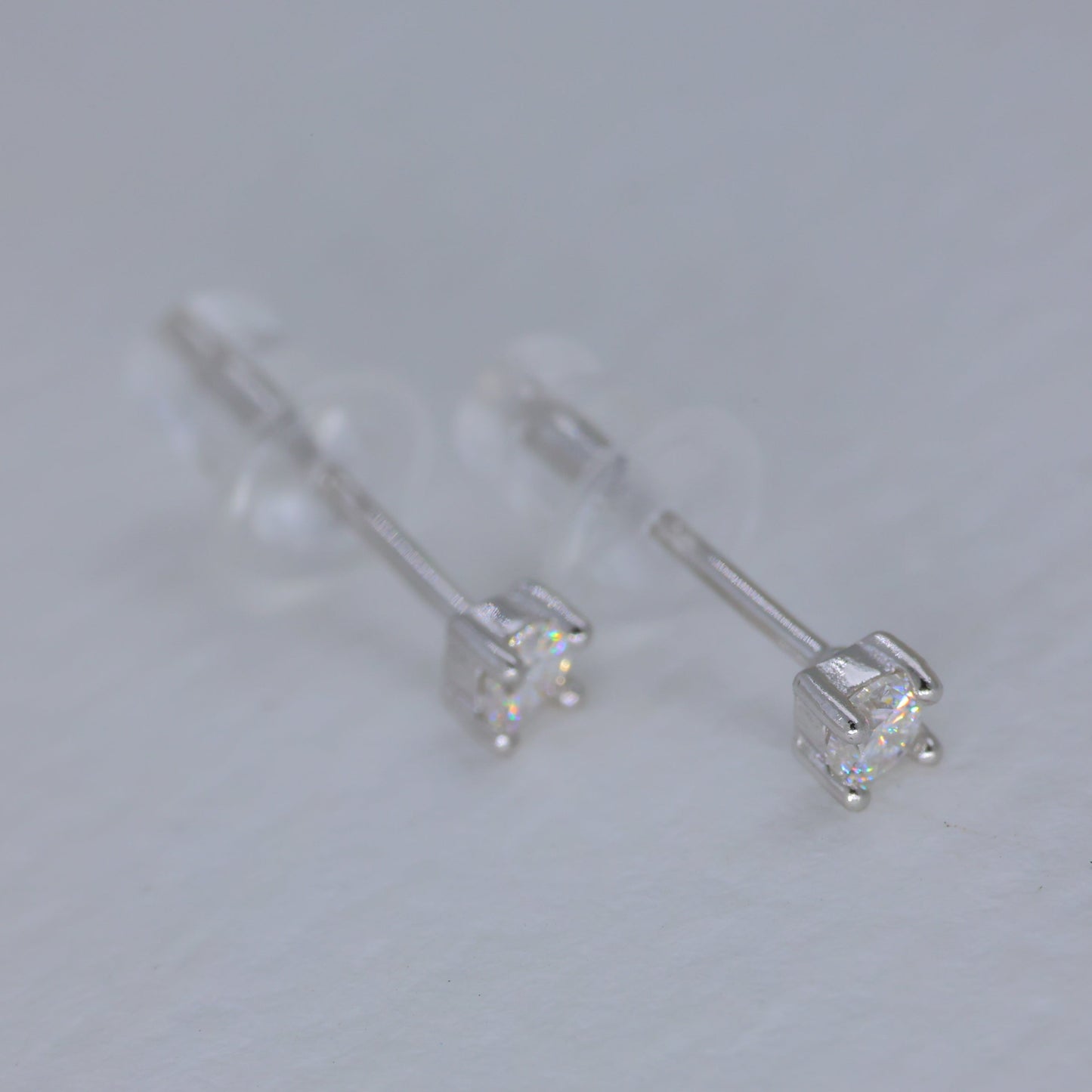 Maera Solitaire Stud Earrings in 925 Sterling Silver by MOA - view 8