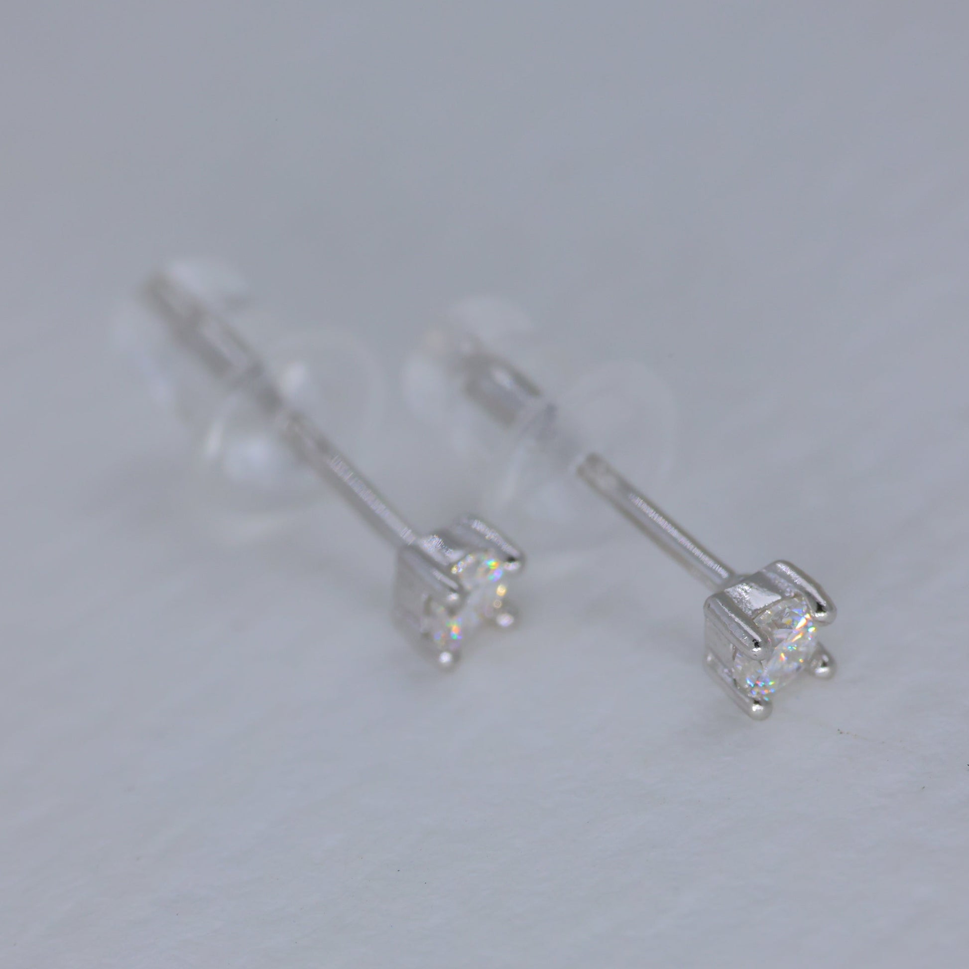 Maera Solitaire Stud Earrings in 925 Sterling Silver by MOA - view 8
