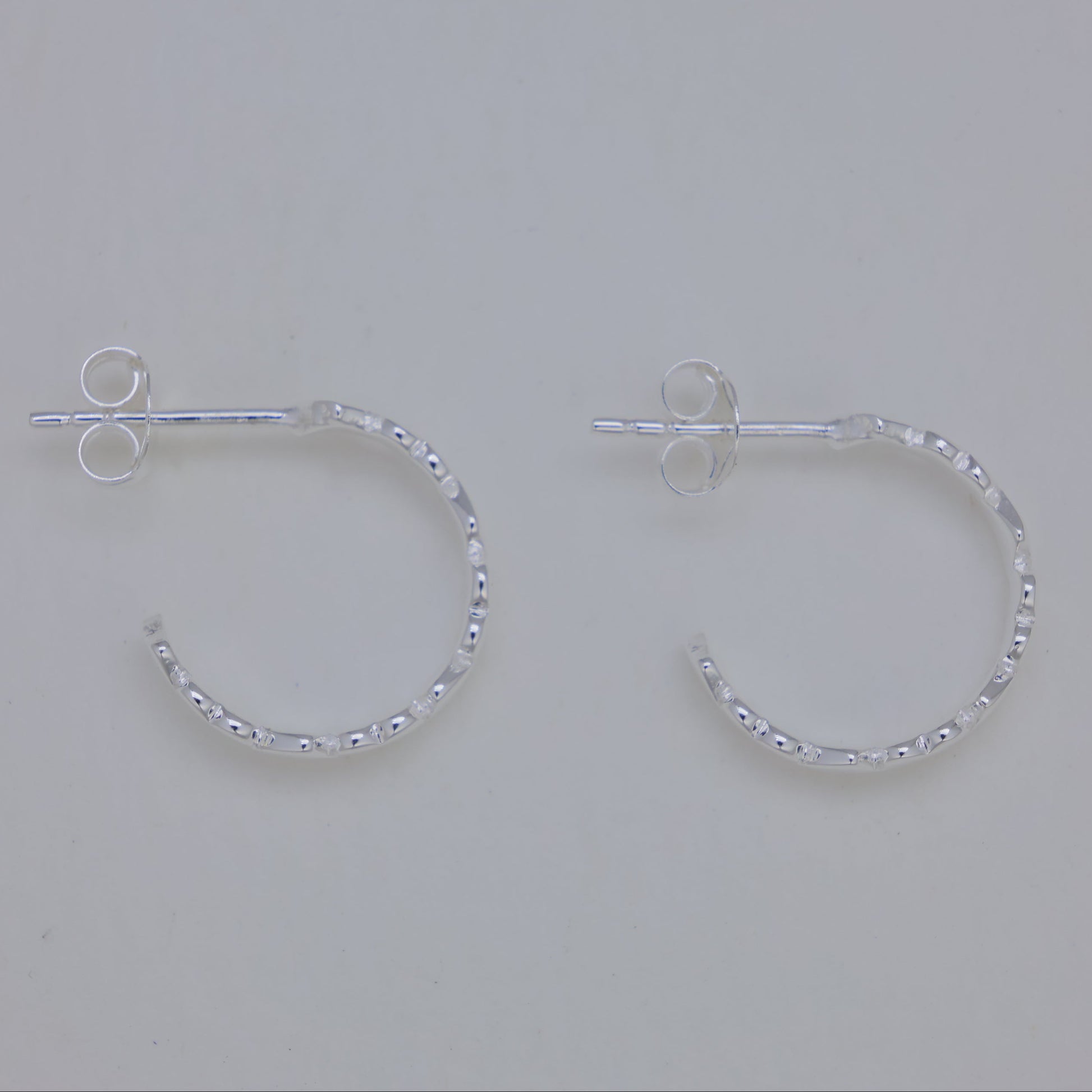 Maéva Heart Hoop Earrings 925 Sterling Silver by MOA - view 2