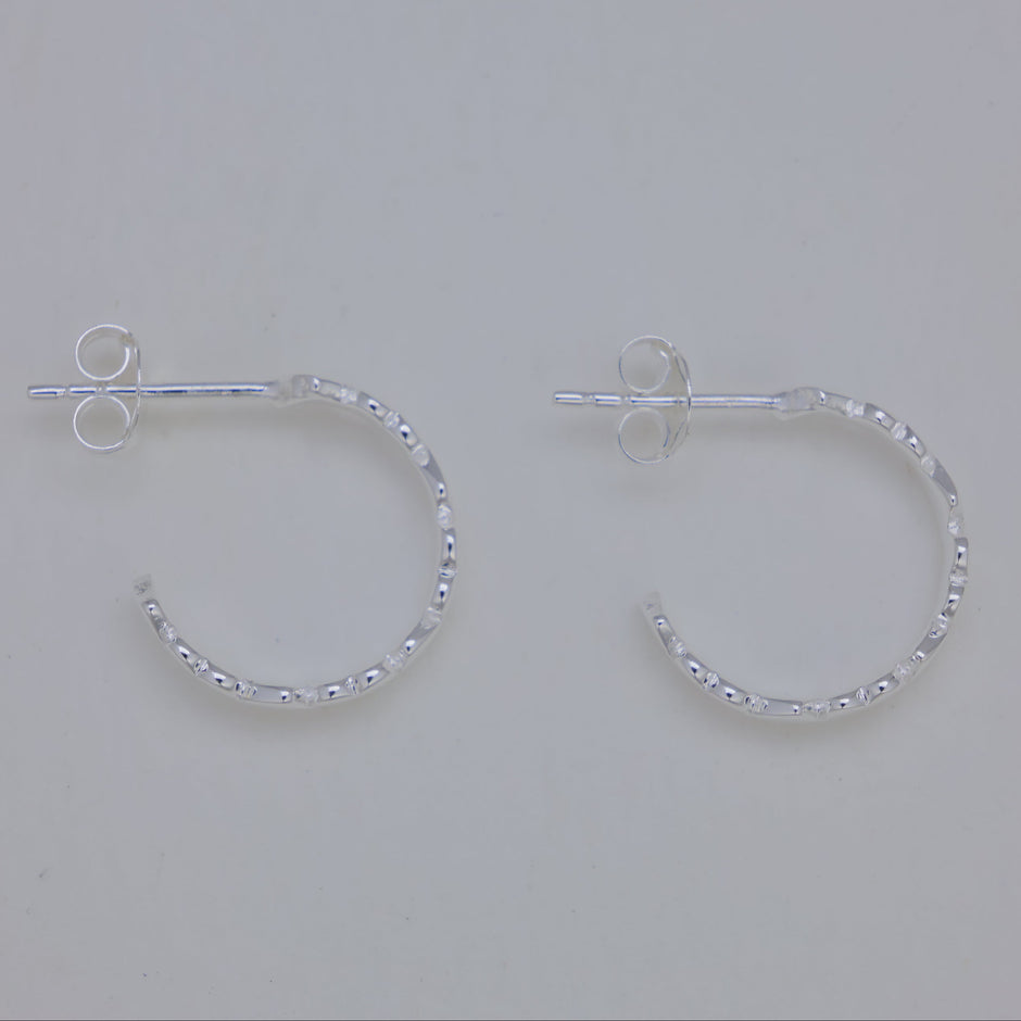 Maéva Heart Hoop Earrings 925 Sterling Silver by MOA - view 2