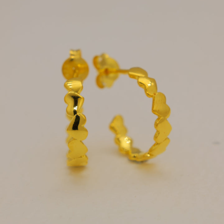 Maeva Heart Hoop Earrings in 18K Gold over 925 Silver by MOA - view 1