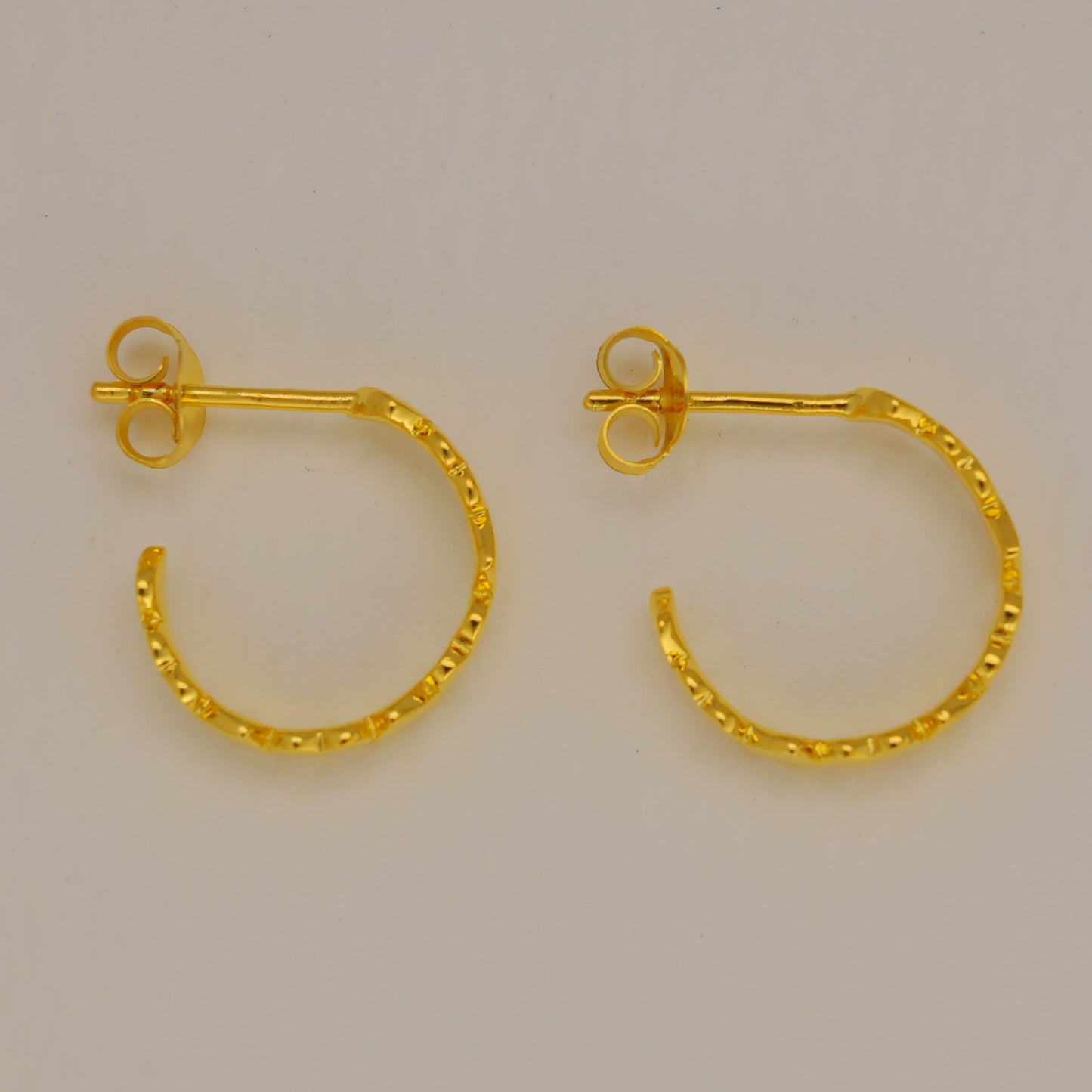 Maeva Heart Hoop Earrings in 18K Gold over 925 Silver by MOA - view 2