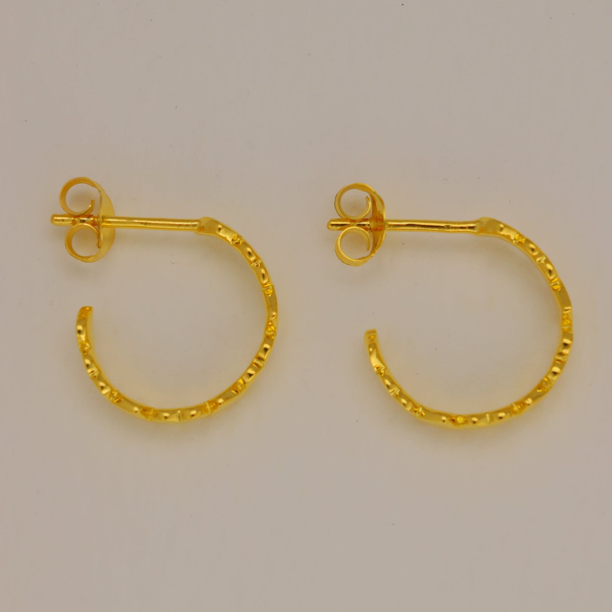 Maeva Heart Hoop Earrings in 18K Gold over 925 Silver by MOA - view 2