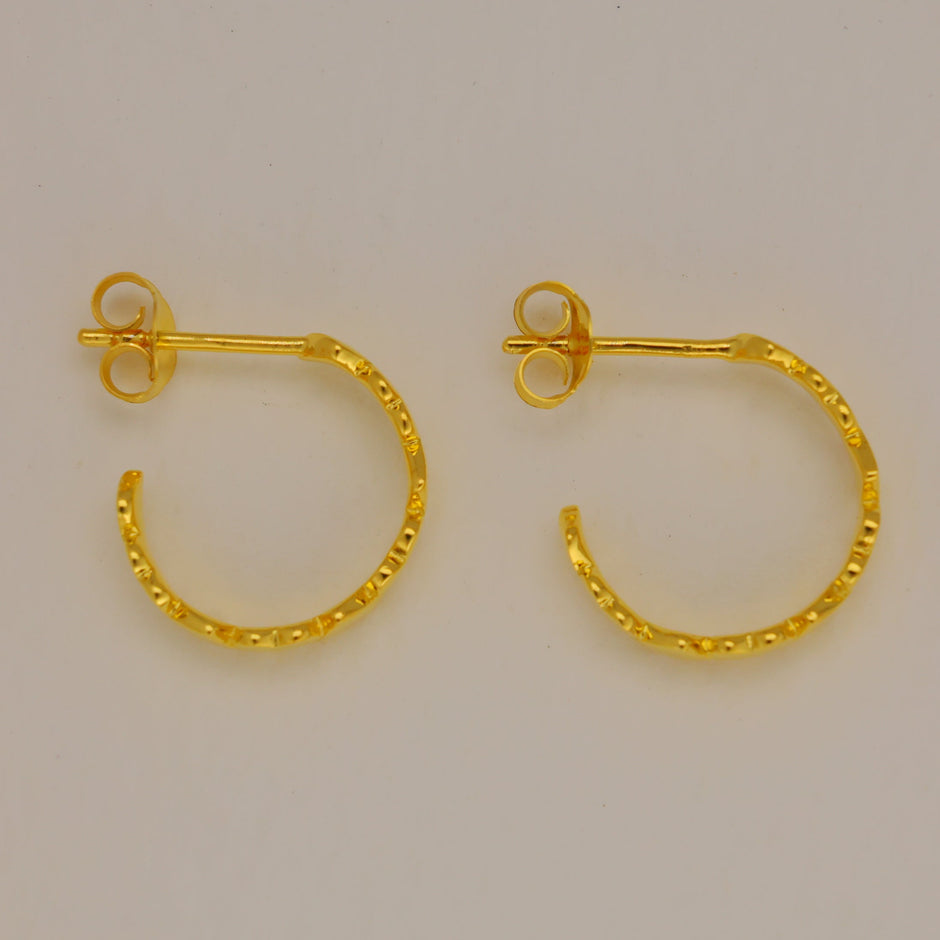 Maeva Heart Hoop Earrings in 18K Gold over 925 Silver by MOA - view 2
