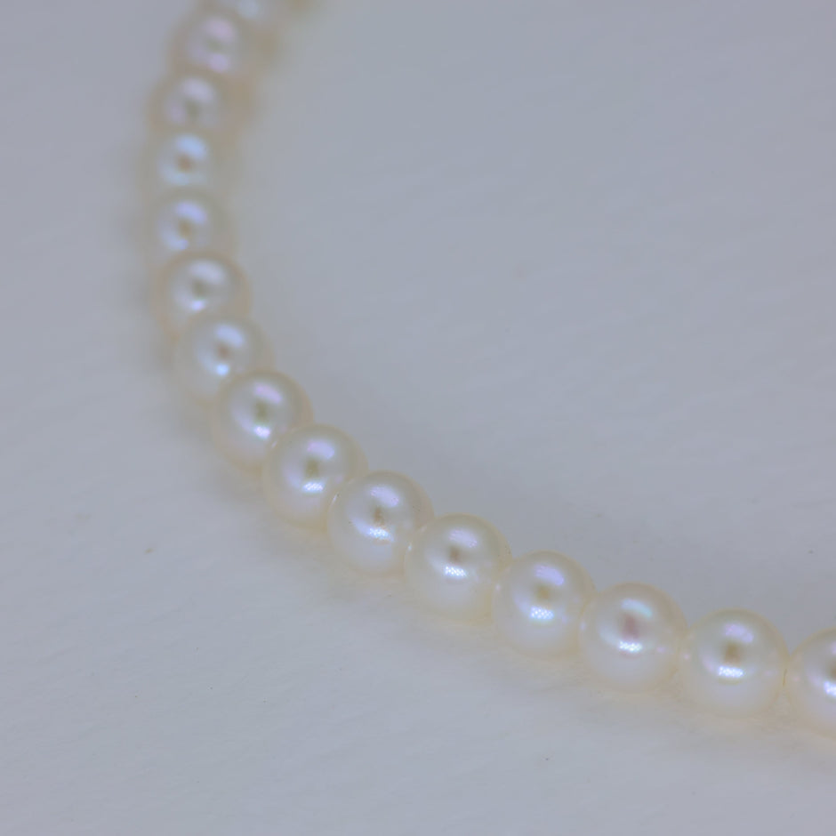 Marielle Adjustable Pearl Necklace in 925 Sterling Silver by MOA - view 2