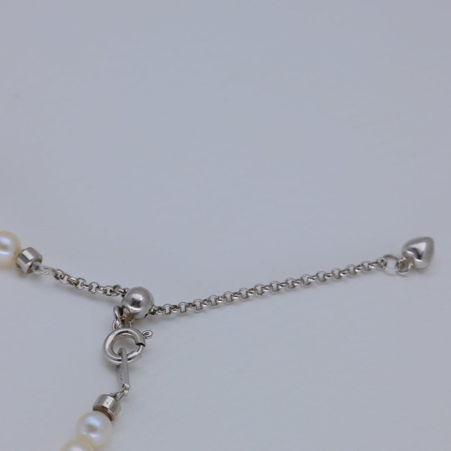 Marielle Adjustable Pearl Necklace in 925 Sterling Silver by MOA - view 3