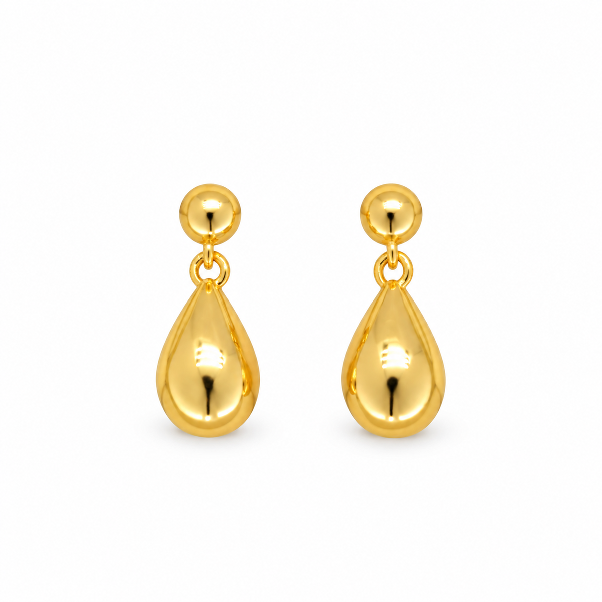 Mirelle Drop Stud Earrings in 24K Gold Over 925 Silver by MOA - view 1