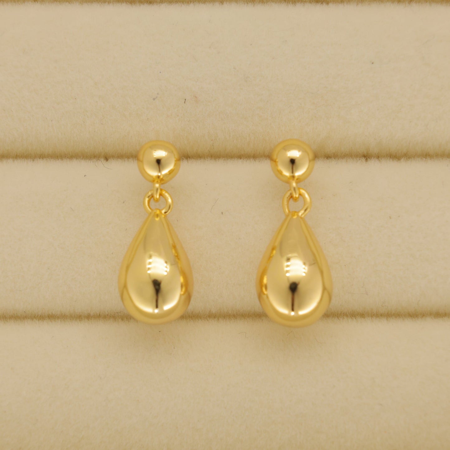 Mirelle Drop Stud Earrings in 24K Gold Over 925 Silver by MOA - view 1
