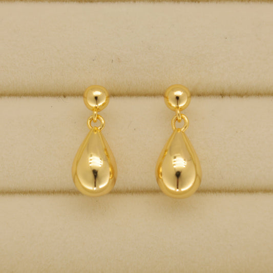 Mirelle Drop Stud Earrings in 24K Gold Over 925 Silver by MOA - view 1