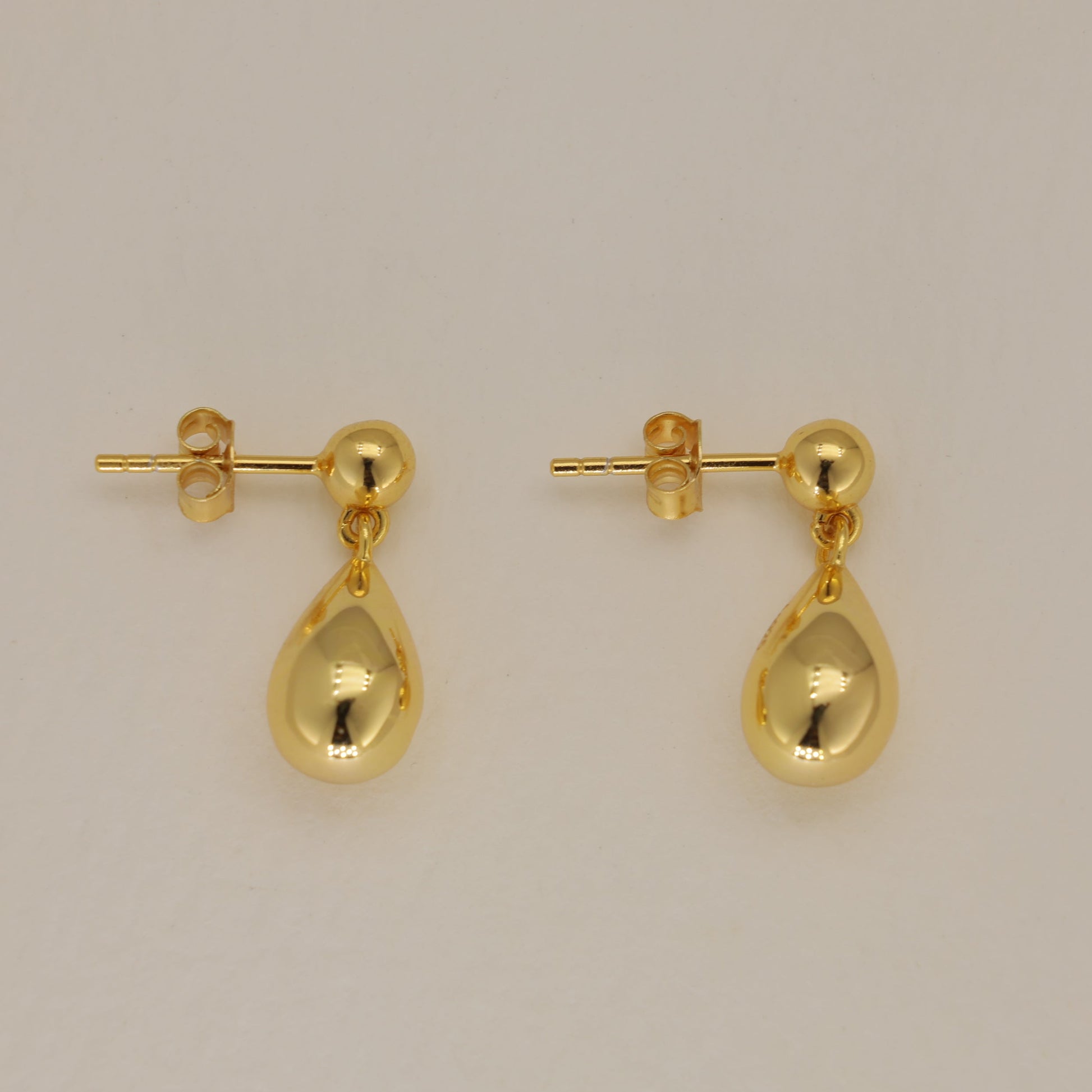 Mirelle Drop Stud Earrings in 24K Gold Over 925 Silver by MOA - view 2