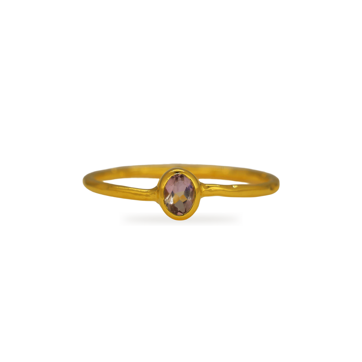 Aurelune Rainbow Moonstone Petite Ring in Gold Vermeil by MOA - view 1
