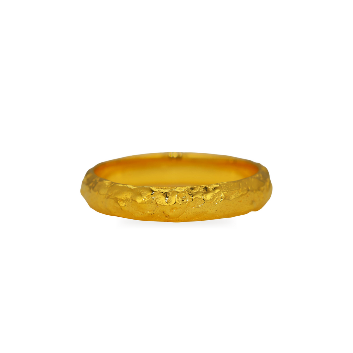 Aurelle Textured Band Ring in Gold Vermeil by MOA - view 1