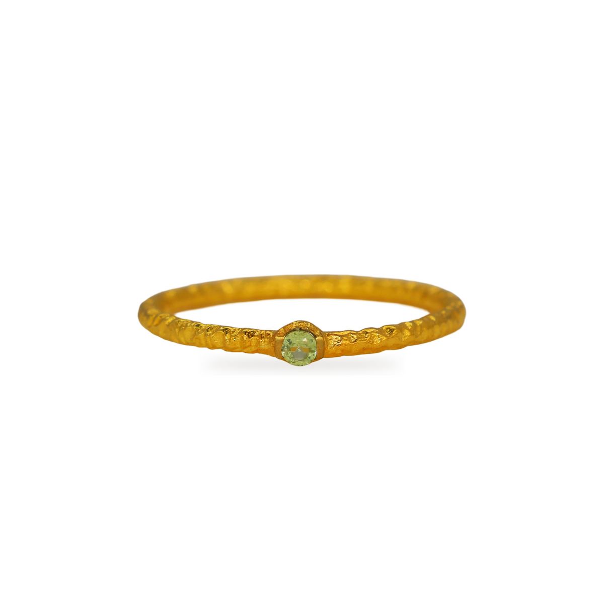 Serin Peridot Petite Ring in Gold Vermeil by MOA - view 1