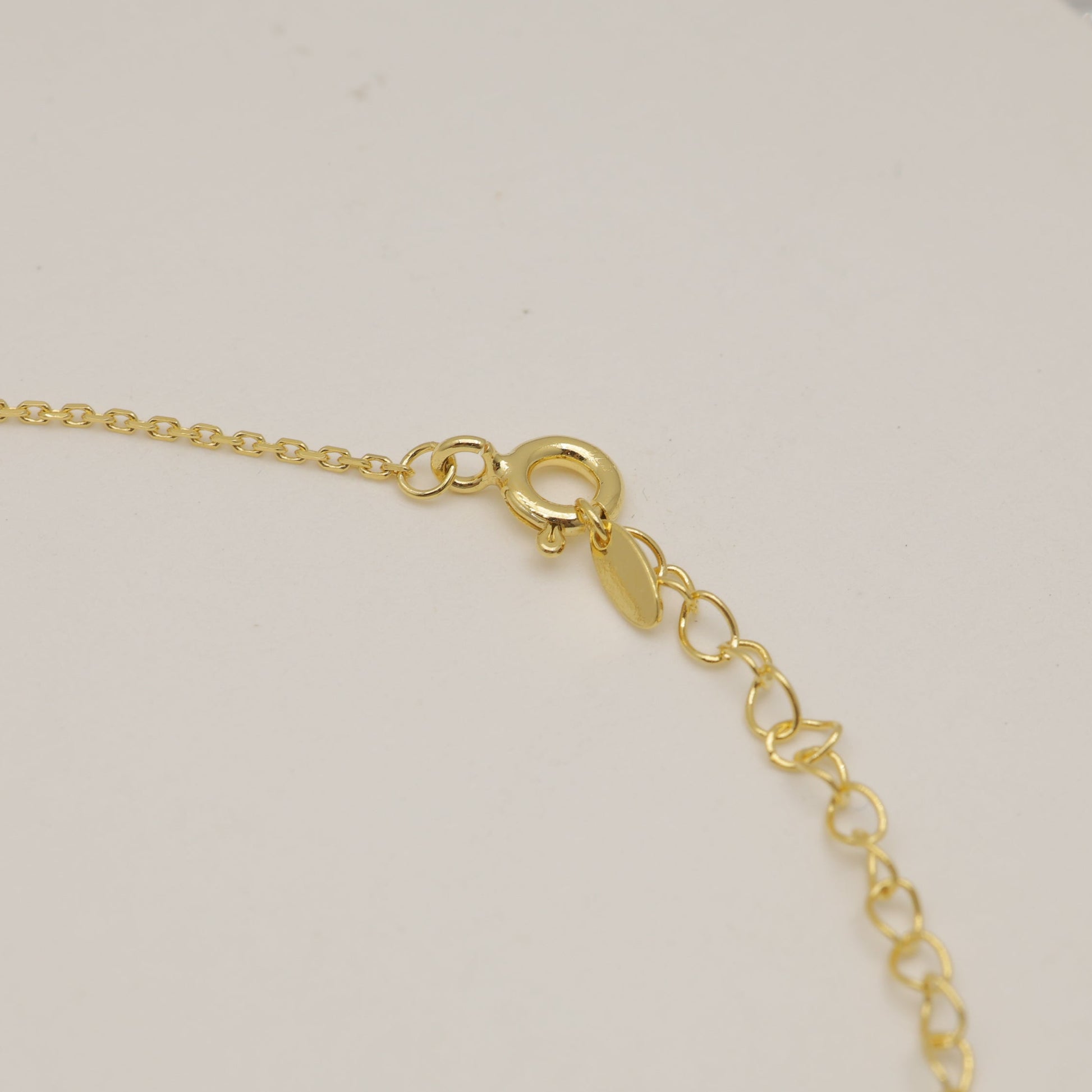 Nadège Bezel Necklace Gold Vermeil by MOA - view 3