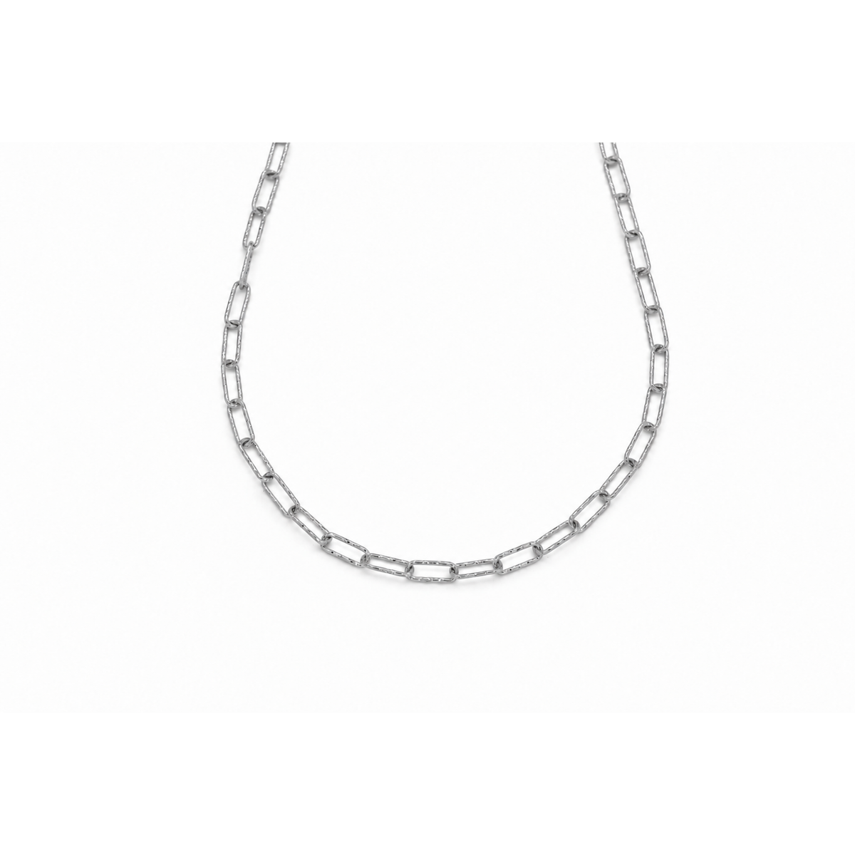 Elowen Organic Chain Necklace in 925 Sterling Silver - front view