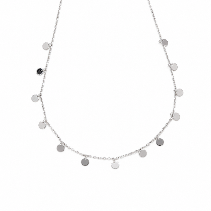Marceline Double Chain Necklace in 925 Sterling Silver full view