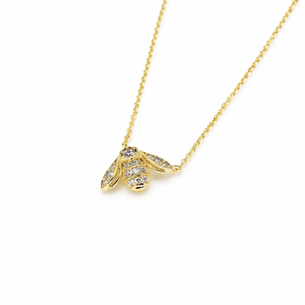 Mélisande Bee Necklace in 18K Gold Vermeil detail view