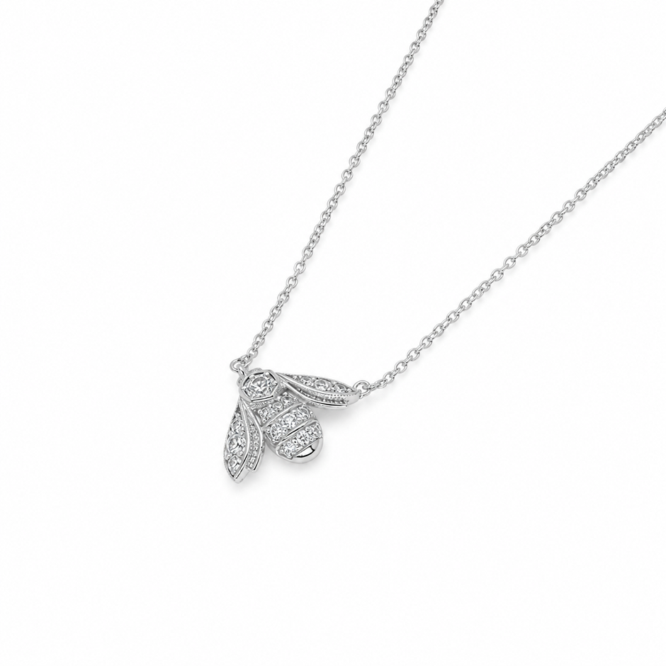 Mélisande Bee Necklace in 925 Sterling Silver detail view