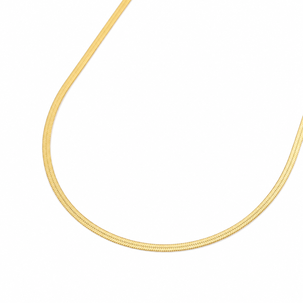 Odélie Herringbone Necklace in 18K Gold Vermeil detail view