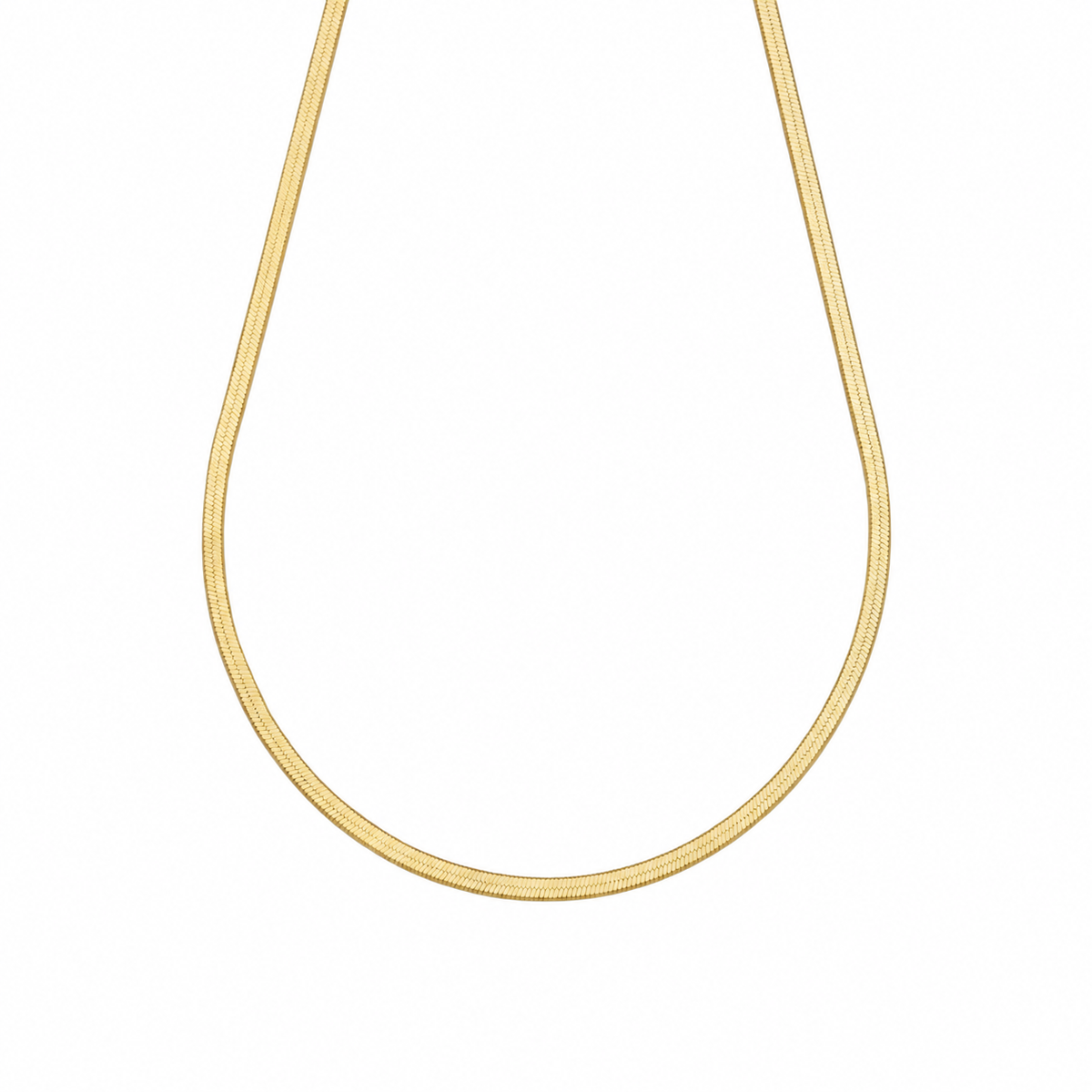 Odélie Herringbone Necklace in 18K Gold Vermeil full view