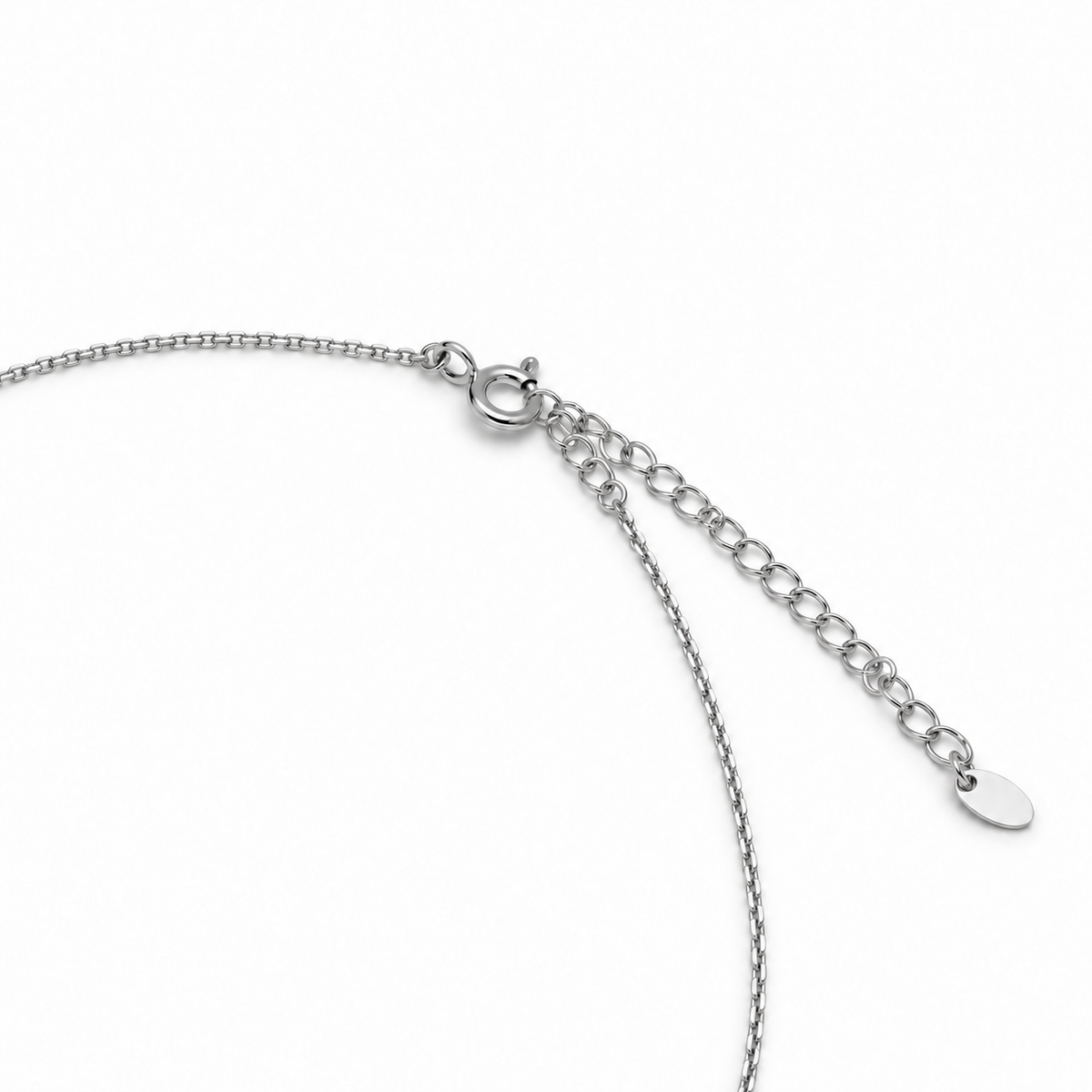 Mireille Two Tone Heart Station Necklace in 925 Silver clasp and extender