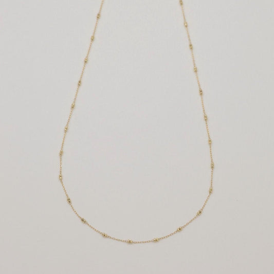 Noa Bead Chain Necklace in 10K Gold by MOA - view 1