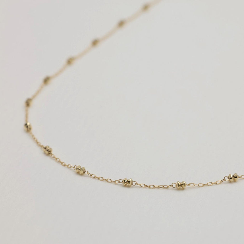 Noa Bead Chain Necklace in 10K Gold by MOA - view 2