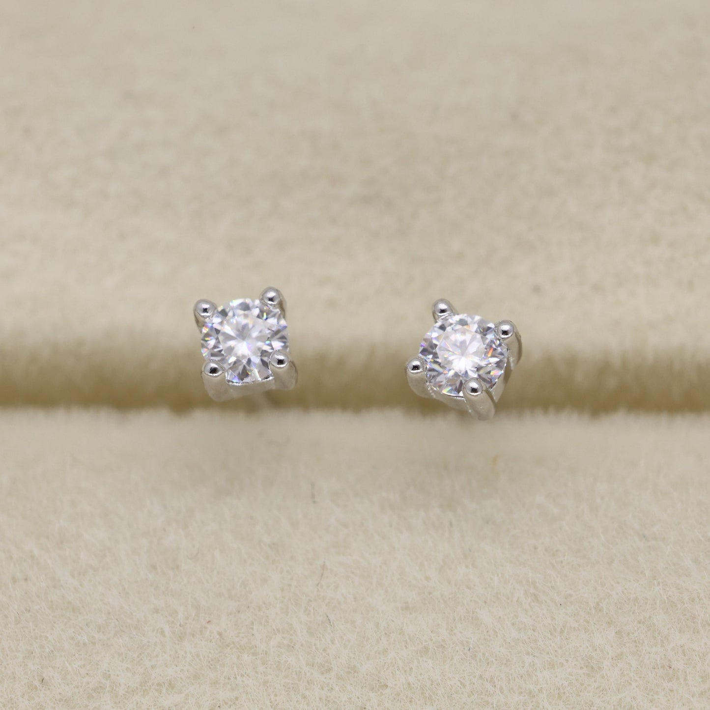 Noemie Fine Stud Earrings in 925 Sterling Silver by MOA - view 1