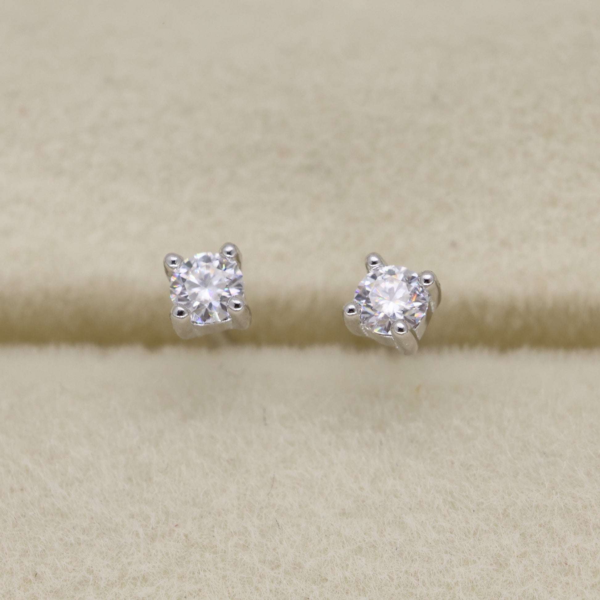 Noemie Fine Stud Earrings in 925 Sterling Silver by MOA - view 1
