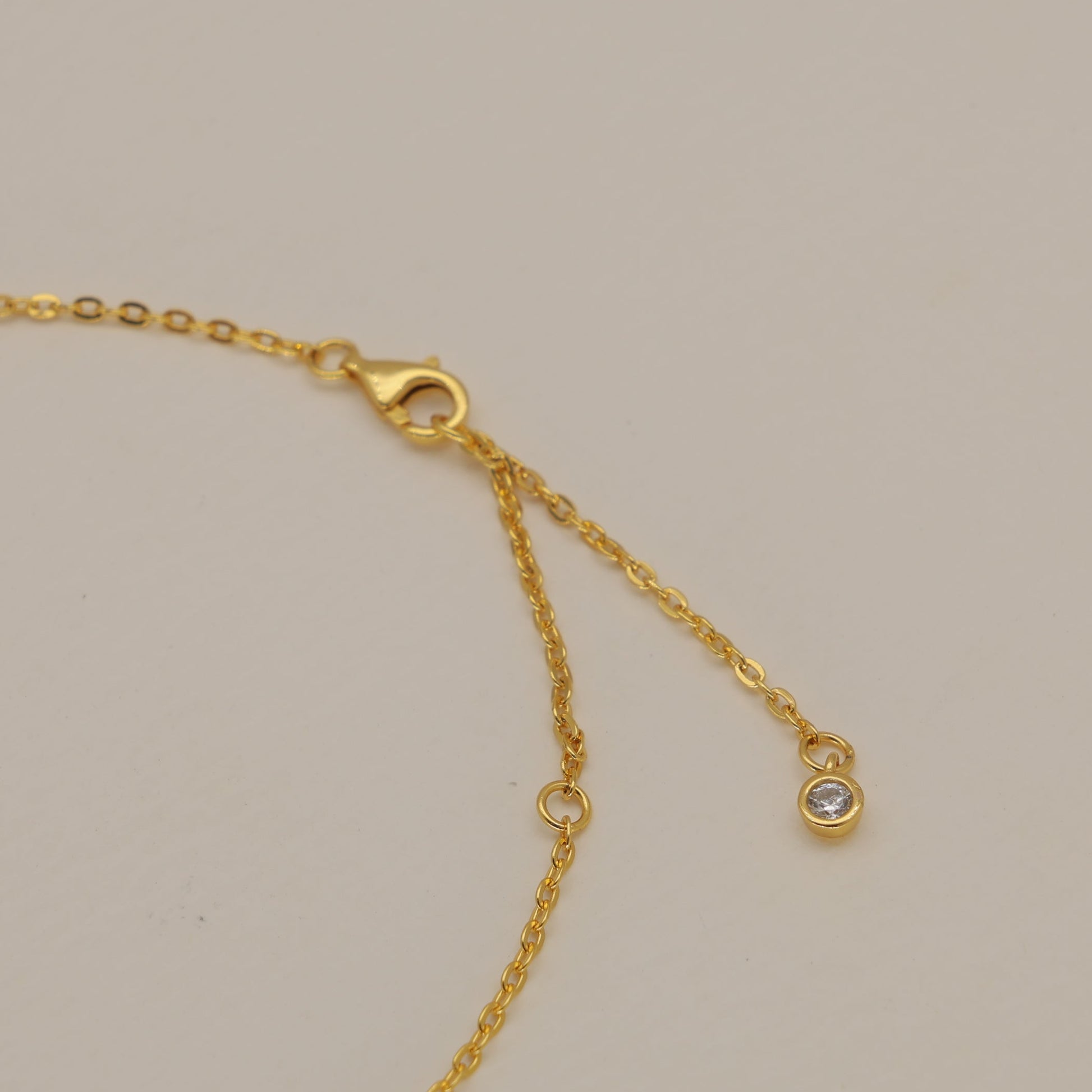 Noera Double Crystal Drop Necklace 24K Gold by MOA - view 4