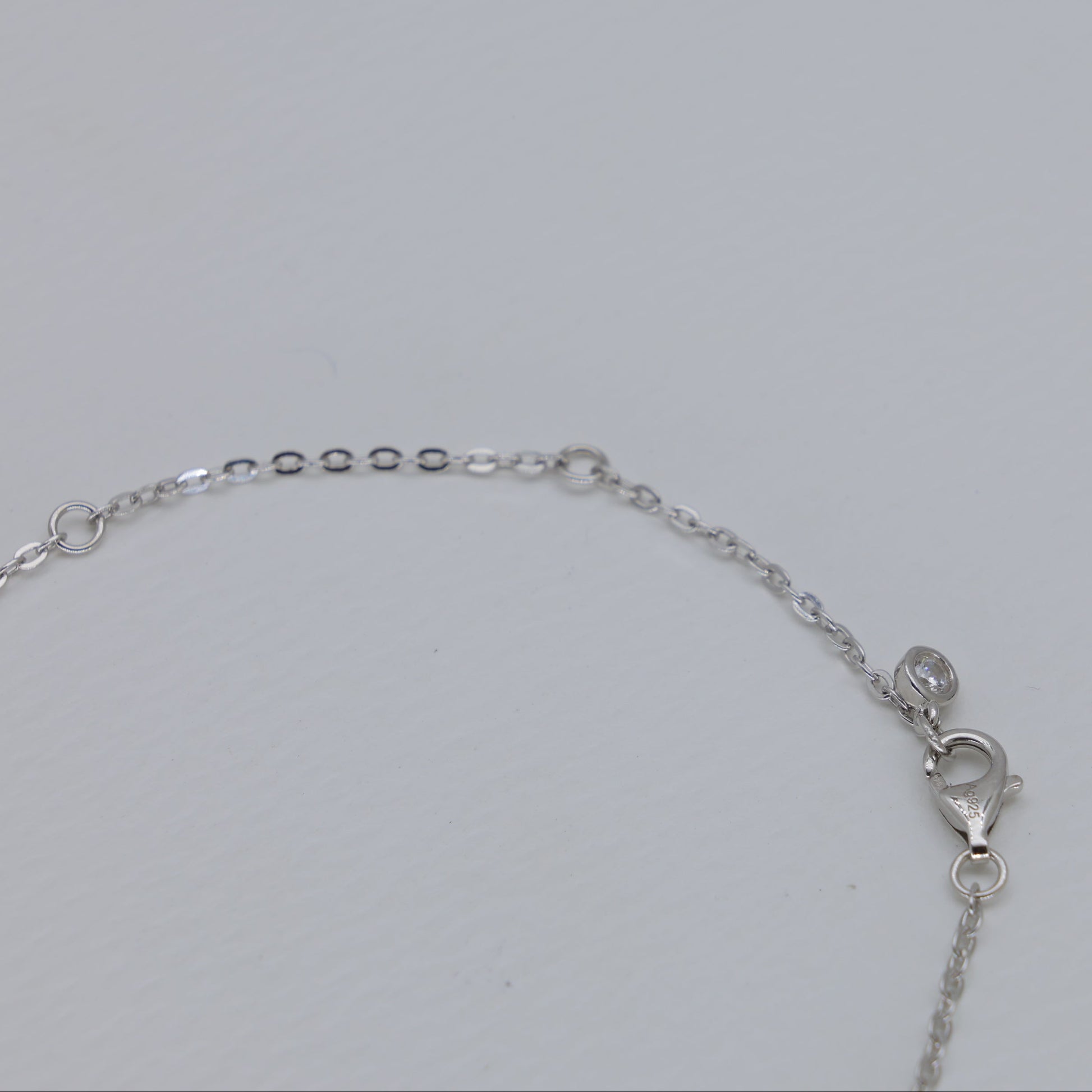 Noera Double Crystal Drop Necklace in 925 Sterling Silver by MOA - view 4