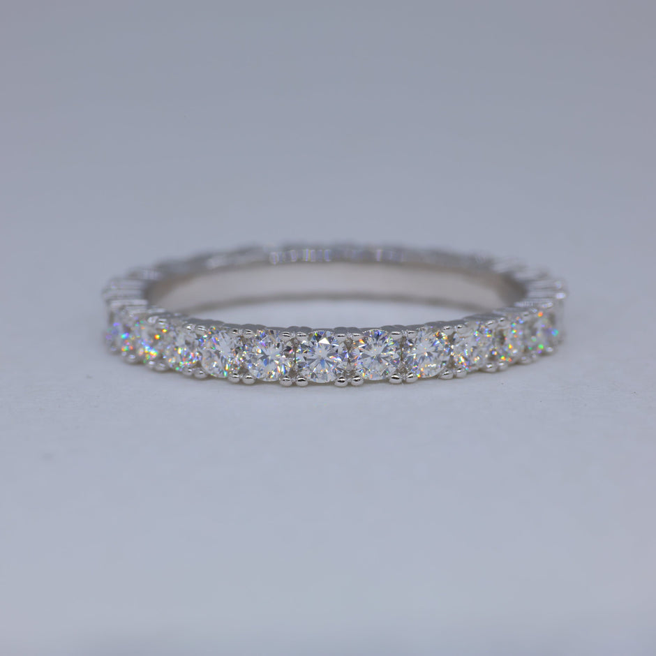 Odette Pave Band Ring in 925 Sterling Silver by MOA - view 2