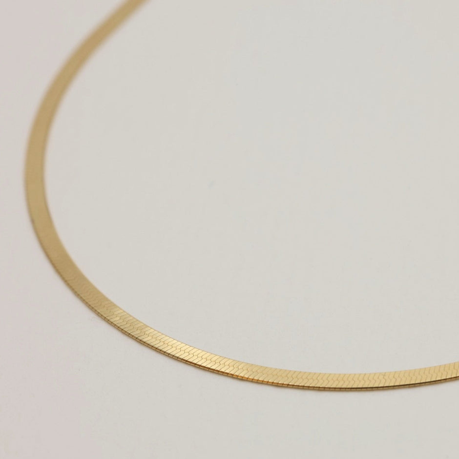 Odette Snake Chain Necklace 14K Gold by MOA - view 2