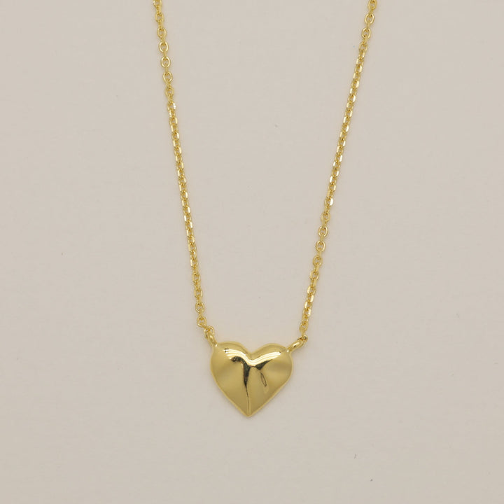 Paige Heart Necklace Gold Vermeil by MOA - view 1