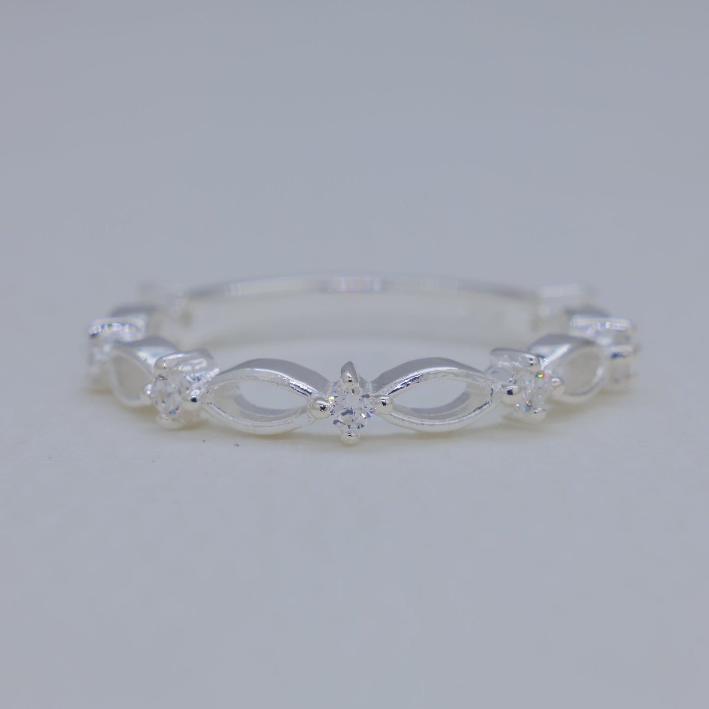 Roseline Marquise Pave Ring in 925 Sterling Silver by MOA - view 1