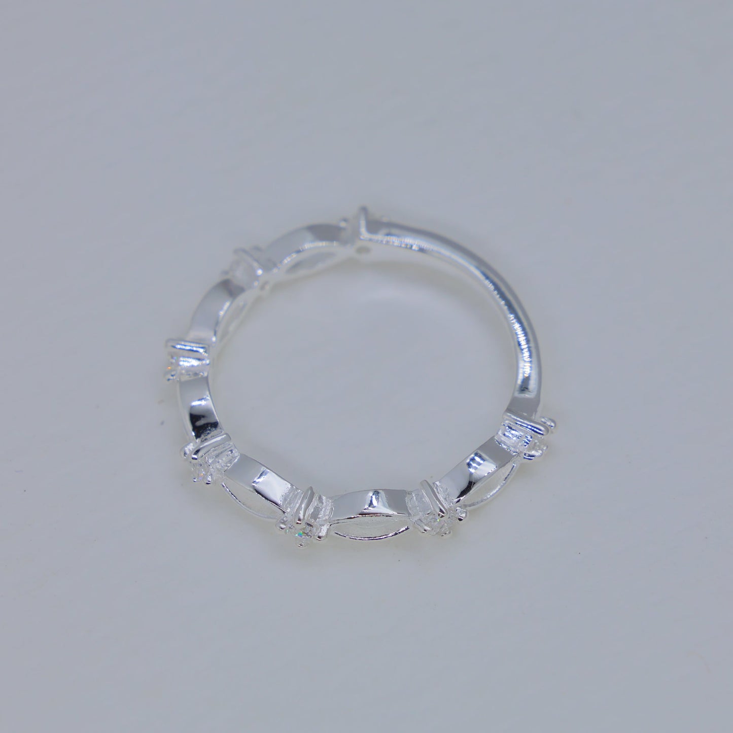 Roseline Marquise Pave Ring in 925 Sterling Silver by MOA - view 2
