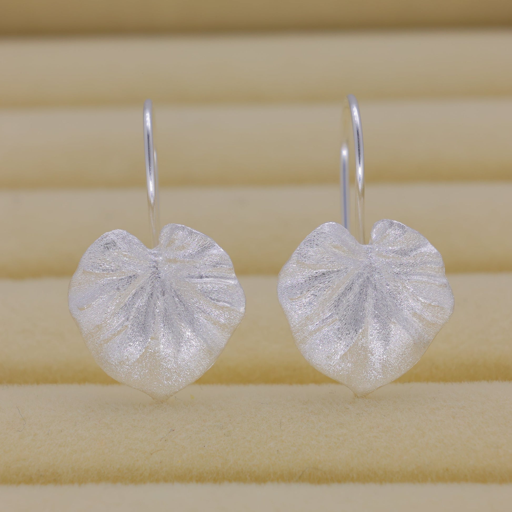 Selene Petal Drop Earrings in 925 Sterling Silver by MOA - view 2
