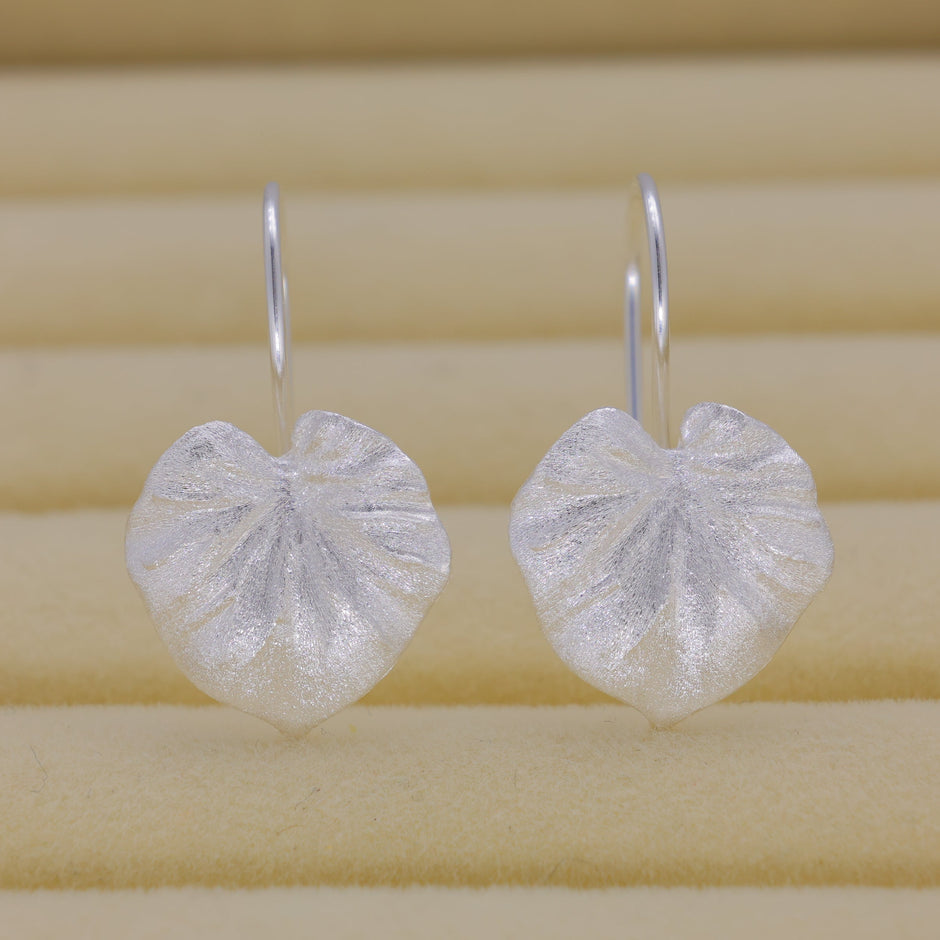 Selene Petal Drop Earrings in 925 Sterling Silver by MOA - view 2