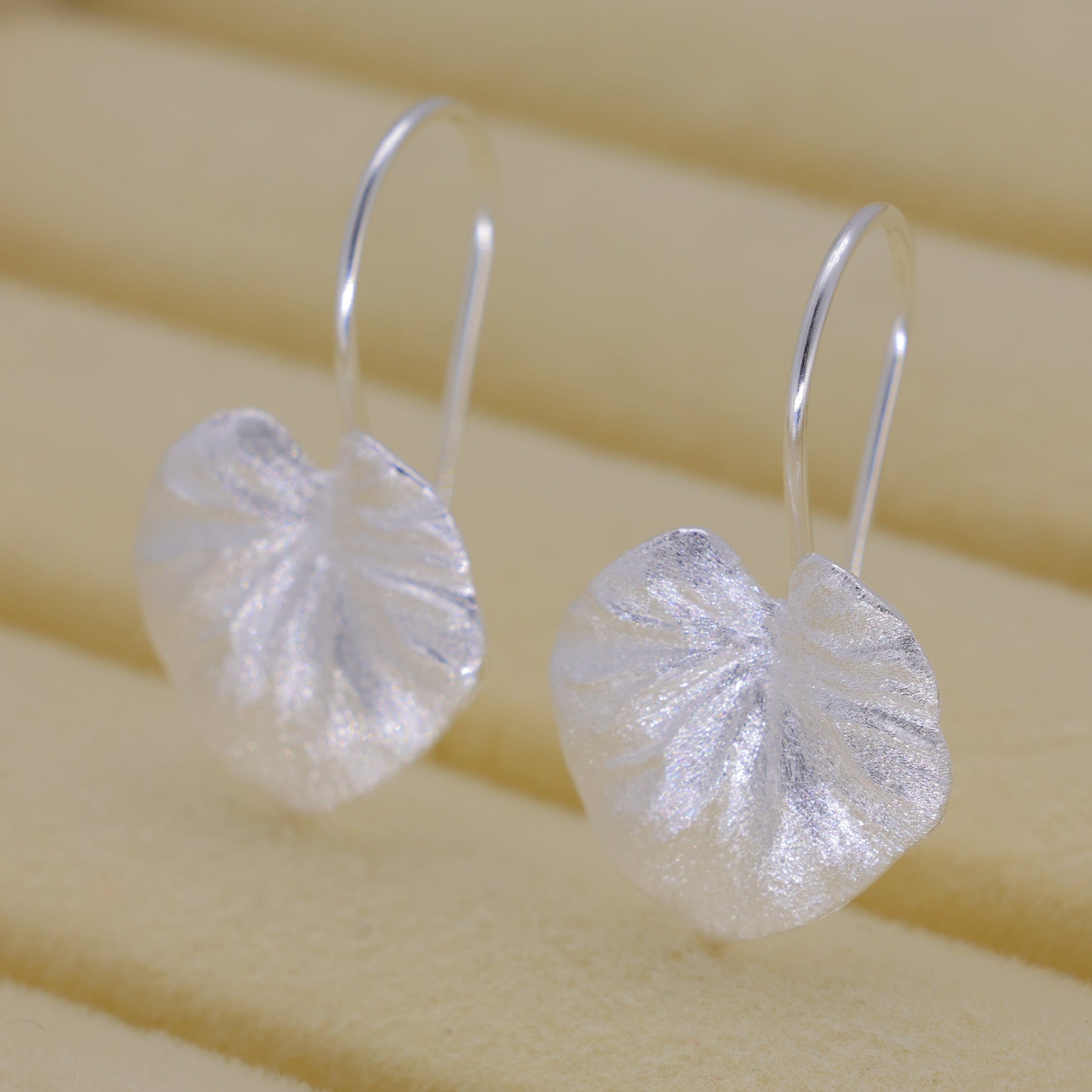 Selene Petal Drop Earrings in 925 Sterling Silver by MOA - view 3