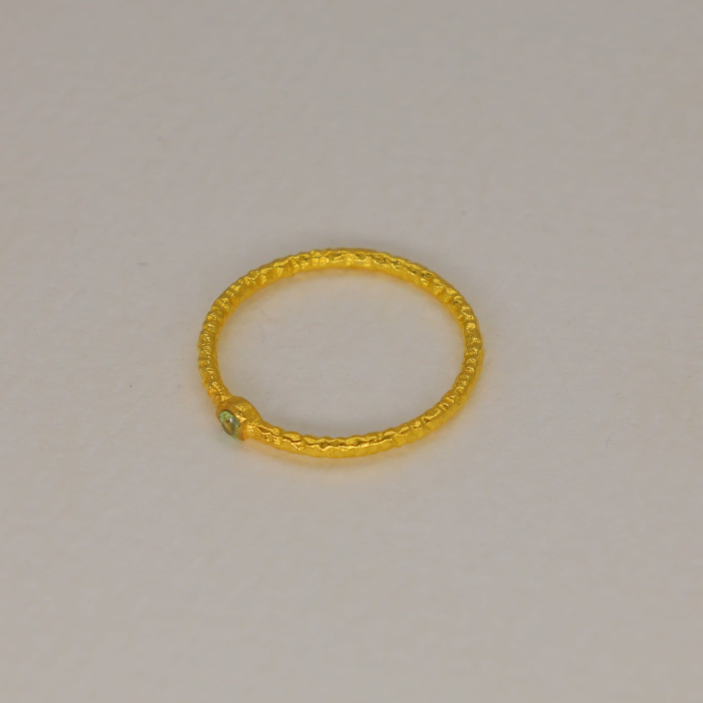 Serin Peridot Petite Ring in Gold Vermeil by MOA - view 2