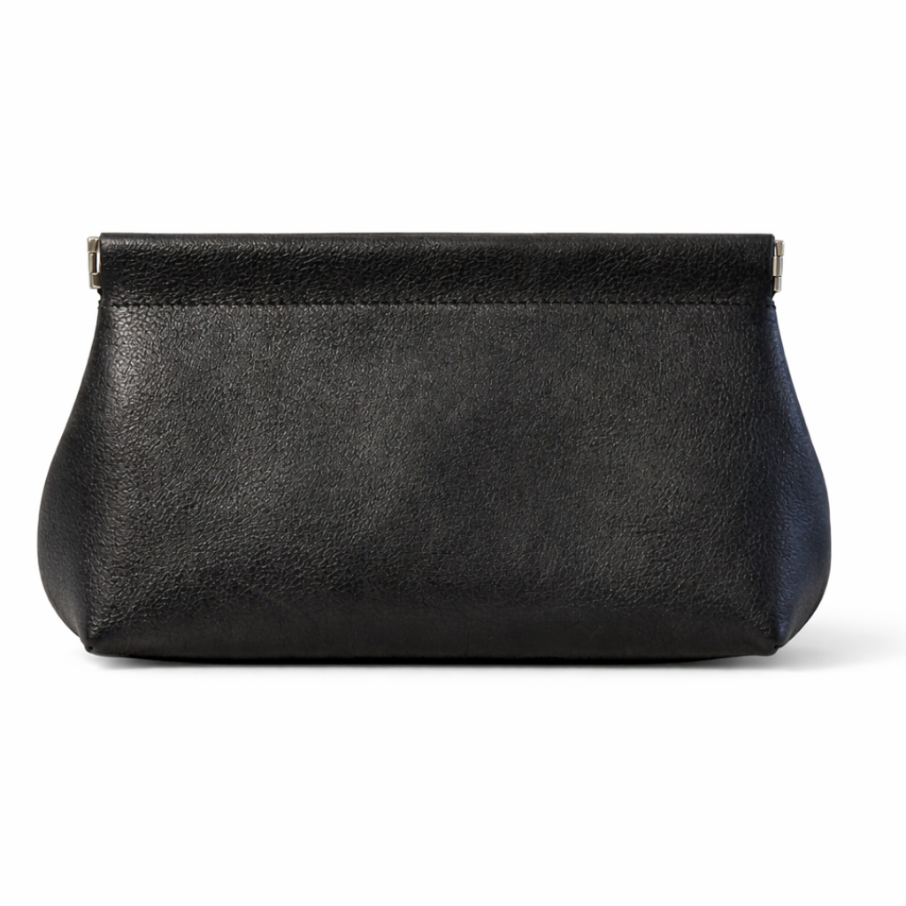 Sienne Leather Pouch in Black