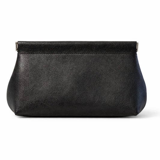 Sienne Leather Pouch in Black