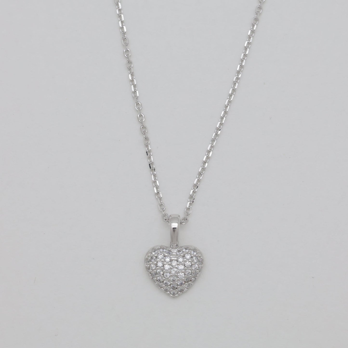 Sirena Pavé Heart Necklace 925 Sterling Silver by MOA - view 1