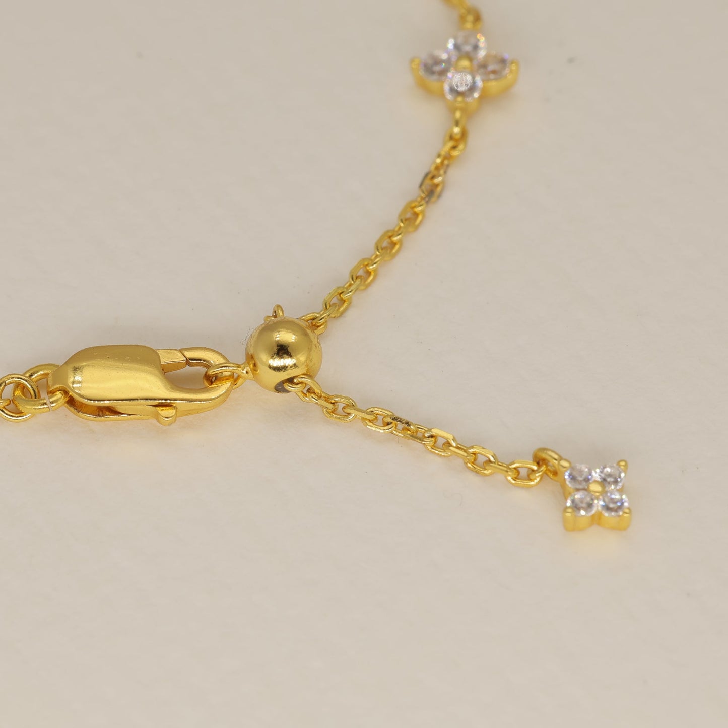 Solenne Floral Chain Bracelet 24K Gold by MOA - view 3